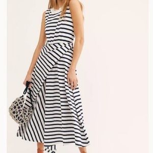 Free People Capri Striped Midi Dress NWT